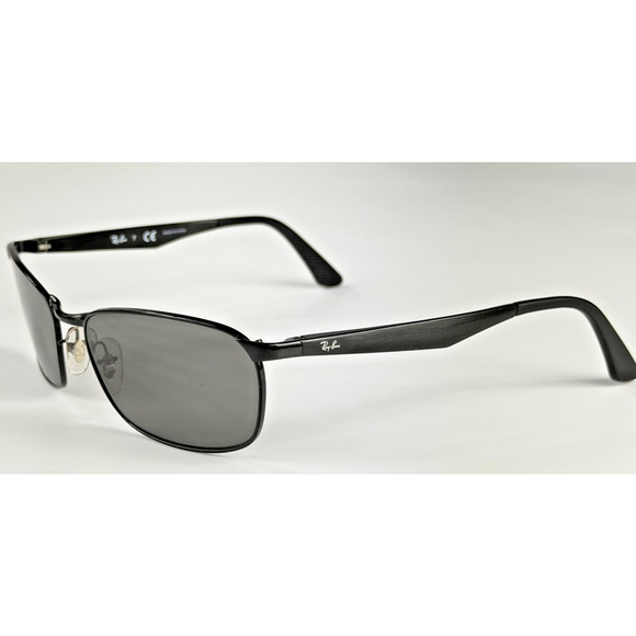 Ray-Ban RB3534 002 Sunglasses Black Square Mens 59-17-135mm FRAMES ONLY & Case - Picture 9 of 12